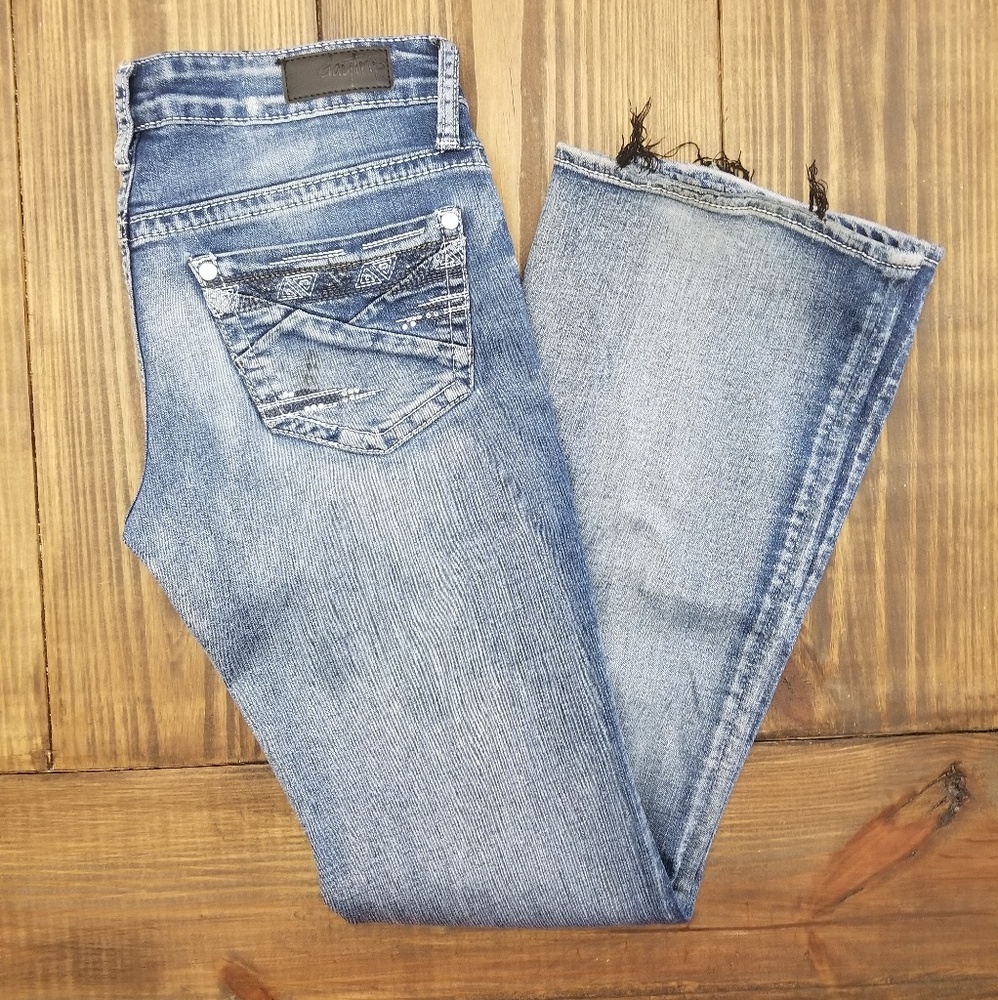 Daytrip Lynx Distressed Bootcut Jeans Size 27